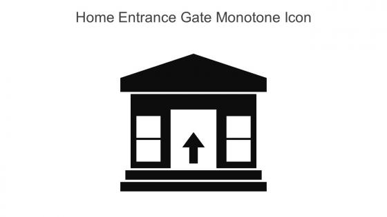 Home Entrance Gate Monotone Icon In Powerpoint Pptx Png And Editable Eps Format