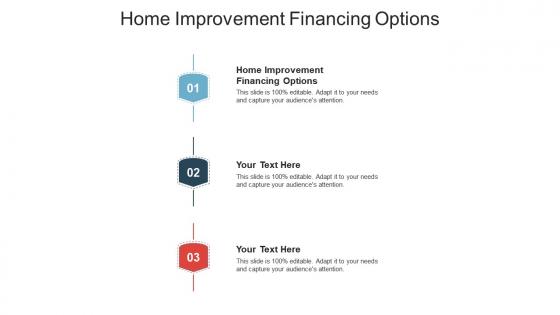 Home improvement financing options ppt powerpoint presentation portfolio brochure cpb