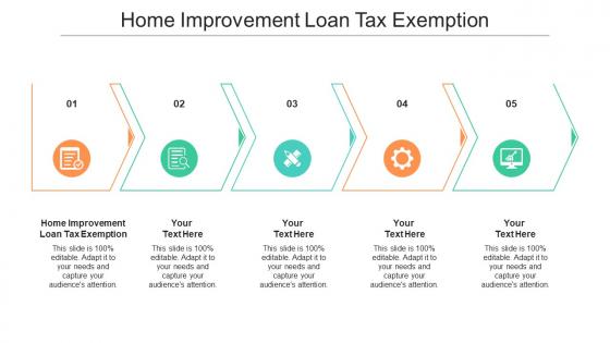 Home improvement loan tax exemption ppt powerpoint presentation infographics graphic tips cpb