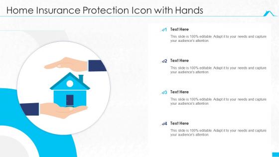 Home Insurance Protection Icon With Hands