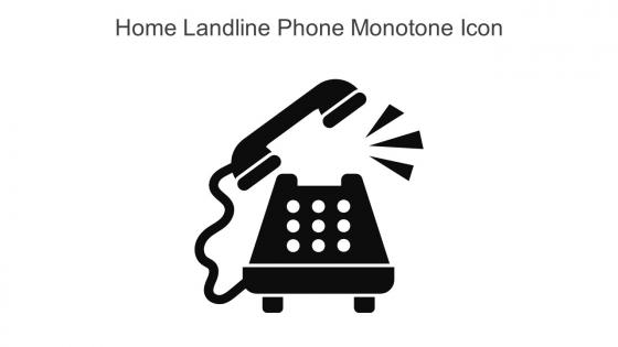 Home Landline Phone Monotone Icon In Powerpoint Pptx Png And Editable Eps Format