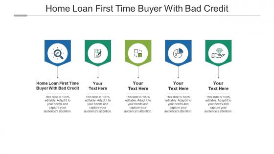 Home loan first time buyer with bad credit ppt powerpoint presentation professional cpb