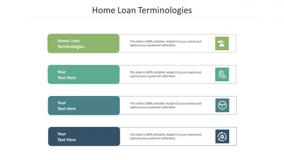 Home loan terminologies ppt powerpoint presentation summary slide portrait cpb