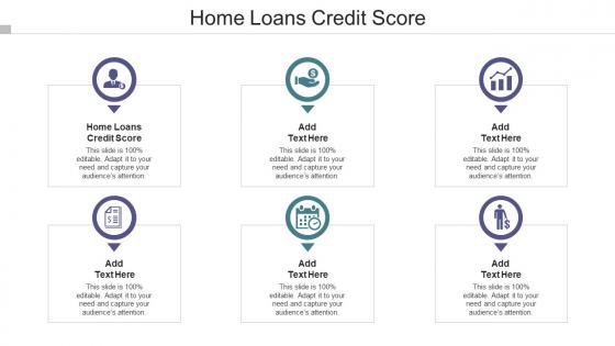 Home Loans Credit Score Ppt Powerpoint Presentation Summary Designs Cpb