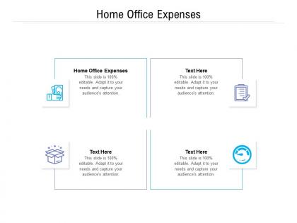 Home office expenses ppt powerpoint presentation gallery brochure cpb