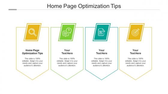 Home page optimization tips ppt powerpoint presentation model demonstration cpb
