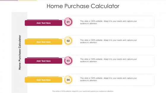 Home Purchase Calculator In Powerpoint And Google Slides Cpb