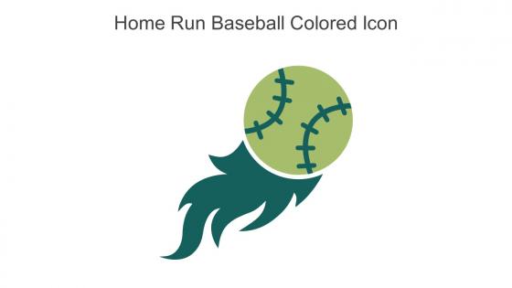Home Run Baseball Colored Icon In Powerpoint Pptx Png And Editable Eps Format