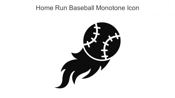 Home Run Baseball Monotone Icon In Powerpoint Pptx Png And Editable Eps Format
