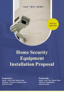 Home Security Equipement Instalaltion Proposal Report Sample Example Document