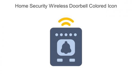 Home Security Wireless Doorbell Colored Icon In Powerpoint Pptx Png And Editable Eps Format