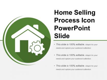 Home selling process icon powerpoint slide
