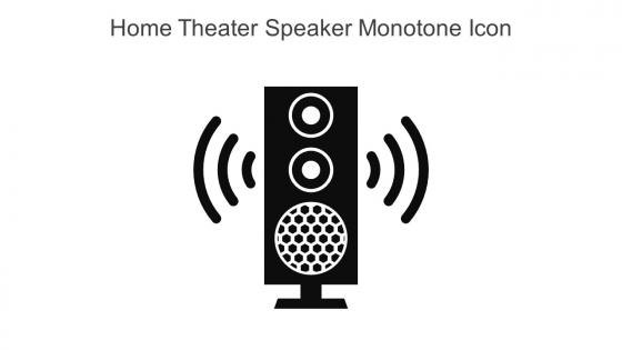 Home Theater Speaker Monotone Icon In Powerpoint Pptx Png And Editable Eps Format