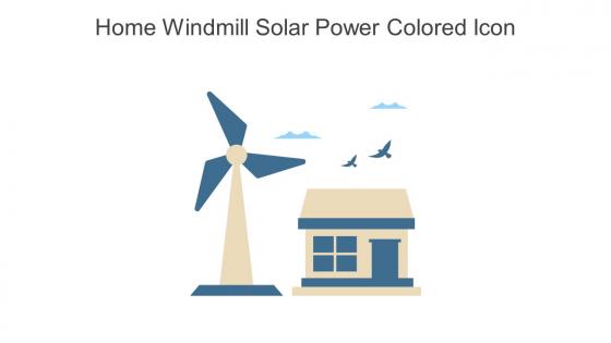 Home Windmill Solar Power Colored Icon In Powerpoint Pptx Png And Editable Eps Format
