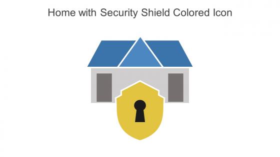 Home With Security Shield Colored Icon In Powerpoint Pptx Png And Editable Eps Format
