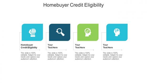 Homebuyer credit eligibility ppt powerpoint presentation show visual aids cpb