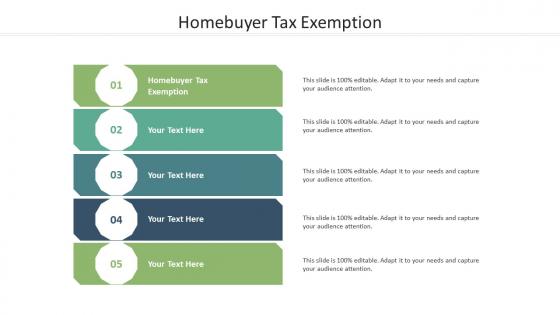 Homebuyer tax exemption ppt powerpoint presentation summary cpb