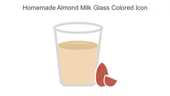 Homemade Almond Milk Glass Colored Icon In Powerpoint Pptx Png And Editable Eps Format