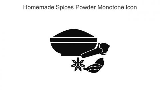 Homemade Spices Powder Monotone Icon In Powerpoint Pptx Png And Editable Eps Format