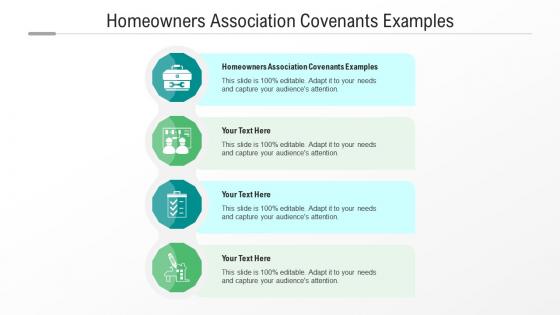 Homeowners association covenants examples ppt powerpoint presentation styles slide download cpb