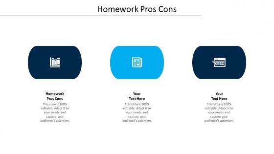 Homework Pros Cons Ppt Powerpoint Presentation Ideas Deck Cpb