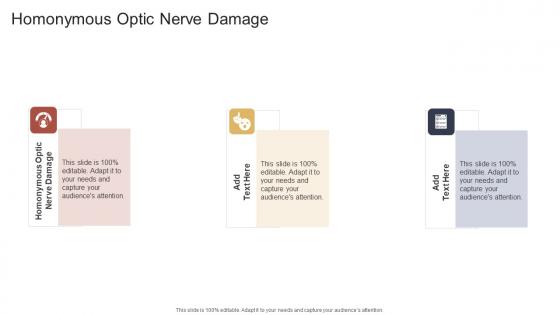 Homonymous Optic Nerve Damage In Powerpoint And Google Slides Cpb