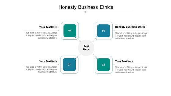 Honesty business ethics ppt powerpoint presentation background designs cpb