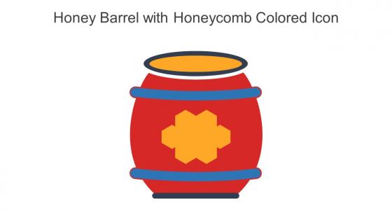 Honey Barrel With Honeycomb Colored Icon In Powerpoint Pptx Png And Editable Eps Format