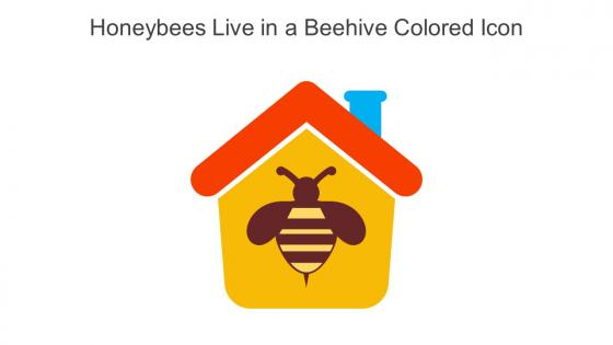 Honeybees Live In A Beehive Colored Icon In Powerpoint Pptx Png And Editable Eps Format