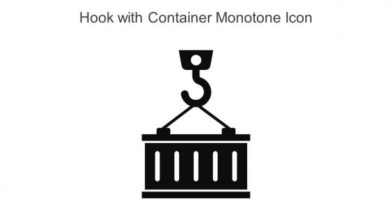Hook With Container Monotone Icon In Powerpoint Pptx Png And Editable Eps Format