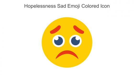 Hopelessness Sad Emoji Colored Icon In Powerpoint Pptx Png And Editable Eps Format