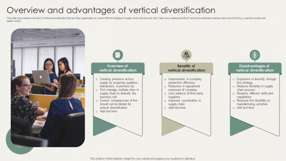 Horizontal And Vertical Business Overview And Advantages Of Vertical Diversification Strategy SS V