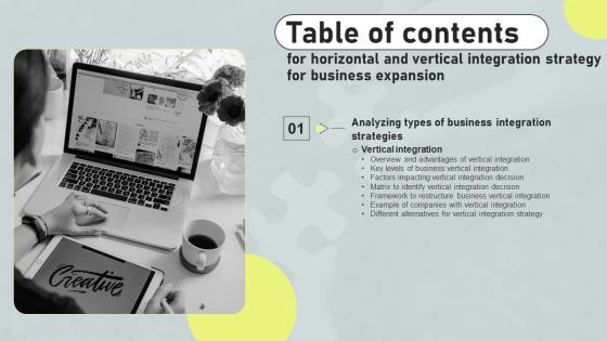 Horizontal And Vertical Integration Strategy For Business Table Of Contents Strategy SS V