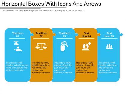 Horizontal boxes with icons and arrows