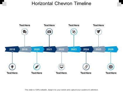Horizontal chevron timeline