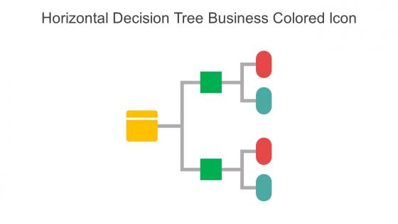 Horizontal Decision Tree Business Colored Icon In Powerpoint Pptx Png And Editable Eps Format