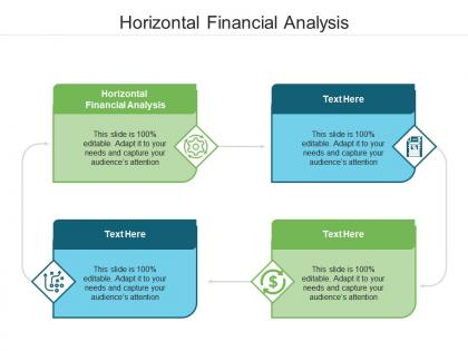 Horizontal financial analysis ppt powerpoint presentation slides deck cpb
