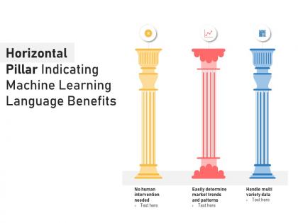 Horizontal pillar indicating machine learning language benefits