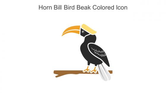 Horn Bill Bird Beak Colored Icon In Powerpoint Pptx Png And Editable Eps Format