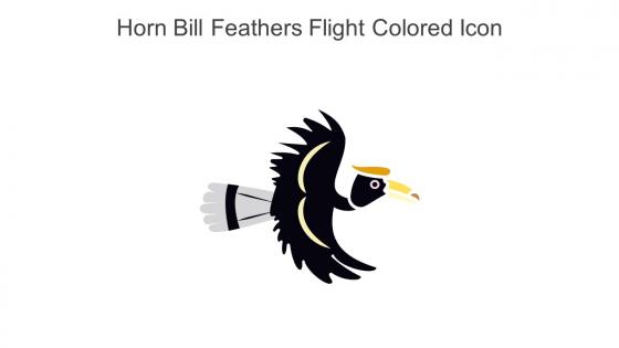 Horn Bill Feathers Flight Colored Icon In Powerpoint Pptx Png And Editable Eps Format