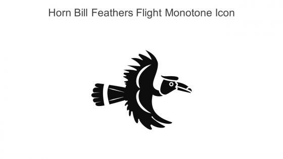 Horn Bill Feathers Flight Monotone Icon In Powerpoint Pptx Png And Editable Eps Format