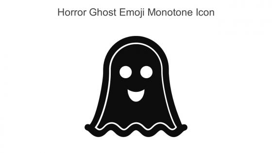 Horror Ghost Emoji Monotone Icon In Powerpoint Pptx Png And Editable Eps Format