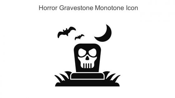 Horror Gravestone Monotone Icon In Powerpoint Pptx Png And Editable Eps Format