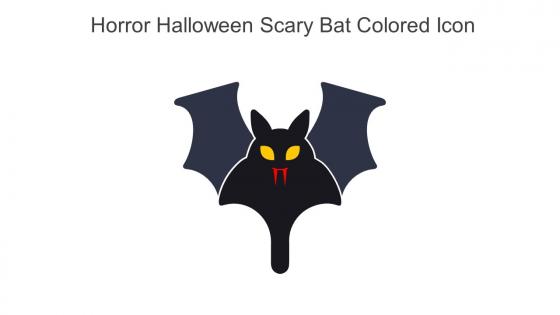 Horror Halloween Scary Bat Colored Icon In Powerpoint Pptx Png And Editable Eps Format