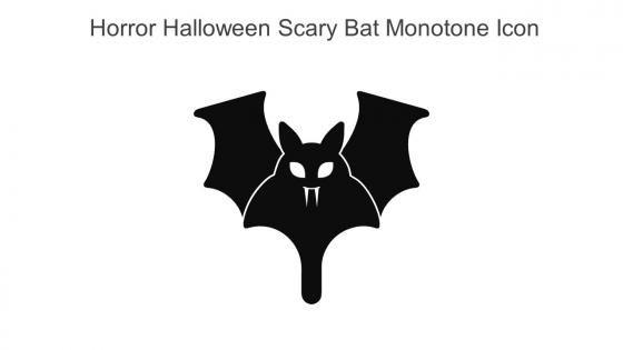 Horror Halloween Scary Bat Monotone Icon In Powerpoint Pptx Png And Editable Eps Format