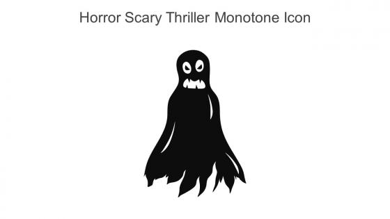 Horror Scary Thriller Monotone Icon In Powerpoint Pptx Png And Editable Eps Format