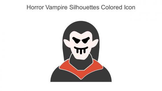 Horror Vampire Silhouettes Colored Icon In Powerpoint Pptx Png And Editable Eps Format