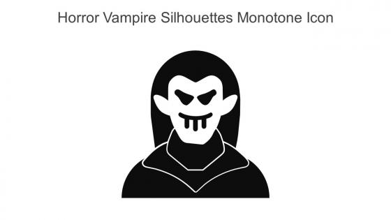 Horror Vampire Silhouettes Monotone Icon In Powerpoint Pptx Png And Editable Eps Format