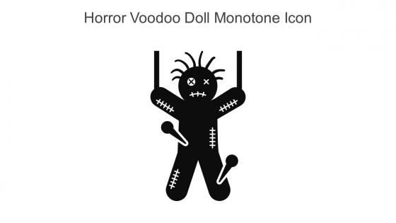 Horror Voodoo Doll Monotone Icon In Powerpoint Pptx Png And Editable Eps Format