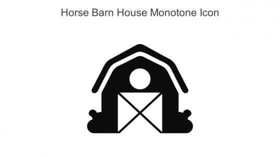 Horse Barn House Monotone Icon In Powerpoint Pptx Png And Editable Eps Format